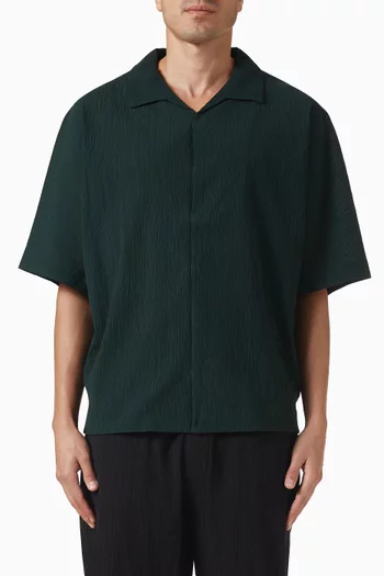 Shirt in Crinkled Jersey