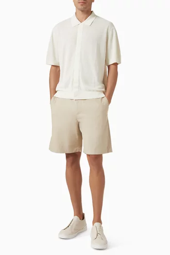 Straight-leg Chino Shorts in Cotton-blend