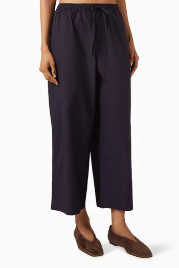 Straight-leg Pants in Cotton Blend