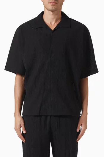 Shirt in Crinkled Jersey