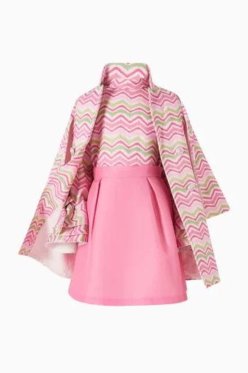 Zigzag Coat in Jacquard