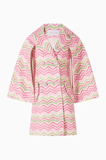 Zigzag Coat in Jacquard