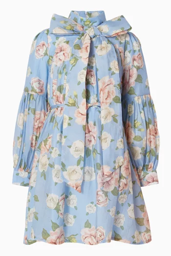 Vintage Rose-Print Dress