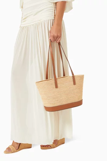 Mini Granger Basket Tote Bag in Raffia