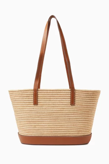 Mini Granger Basket Tote Bag in Raffia