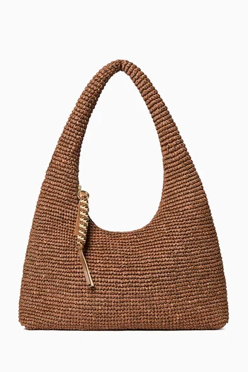 Medium Willow Hobo Bag in Raffia