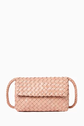 Vinnie Small Crossbody Bag in Woven Leather