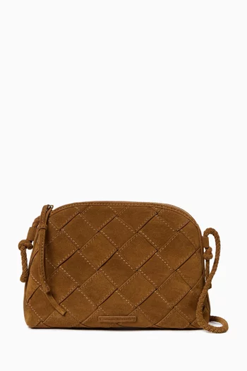 Medium Mallory Crossbody Bag in Suede