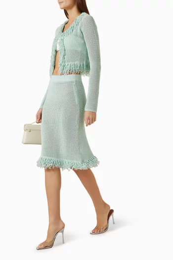Knit Fringe Skirt