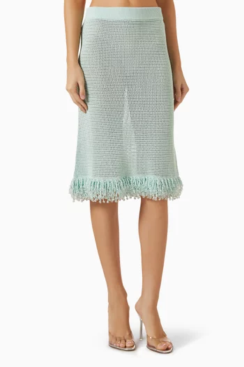 Knit Fringe Skirt