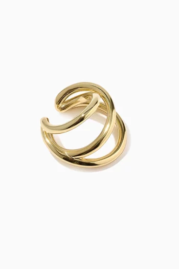 Spiralis Single Ear Cuff in 14kt Gold Vermeil Sterling Silver