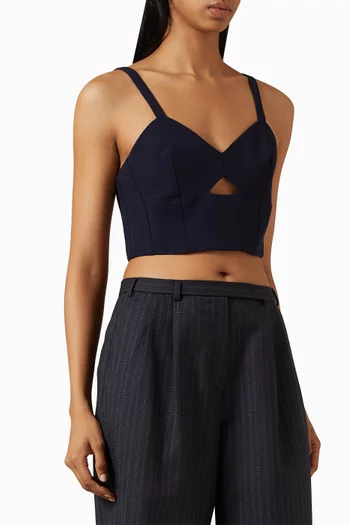 Bustier Top in Wool Sablé