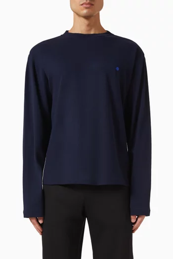 Logo T-shirt in Cotton-cashmere