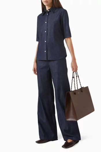 Button-up Shirt in Cotton Chambray