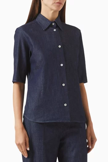 Button-up Shirt in Cotton Chambray