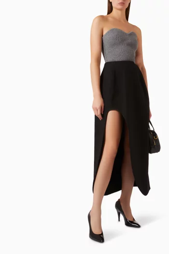 158 Slit Skirt in Virgin Wool