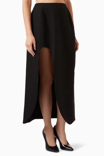 158 Slit Skirt in Virgin Wool