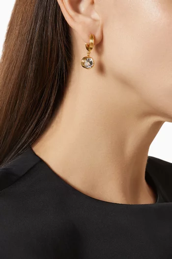 Mini Non-Conformist Topaz Hoop Earrings in 18kt Gold Vermeil