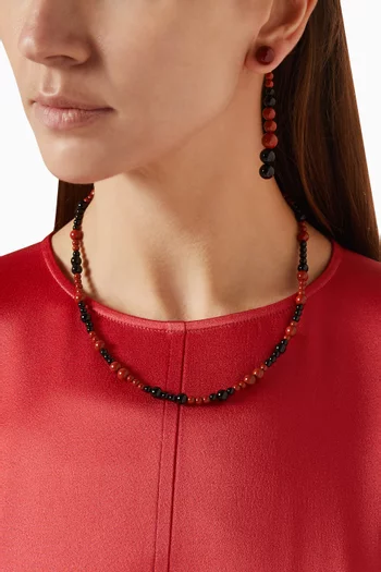 Modulor Jasper & Onyx Necklace in 18kt Gold Vermeil