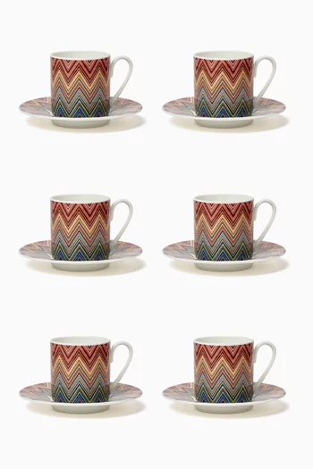 Jarris Coffee Cup & Saucer, Set of 6