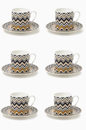 Jarris Coffee Cup & Saucers, Set of 6
