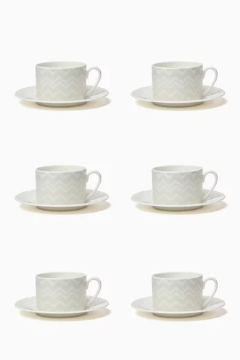 Jarris Tea Cup & Saucer, Set of 6