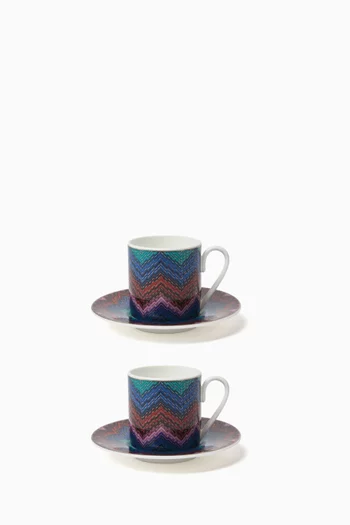 Starlight Coffee Cup & Saucer, Set of 2