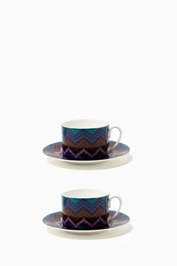 Starlight Tea Cup & Saucers, Set of 2