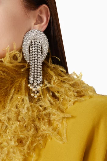 Kabarett Swarovski® Pearl Clip-on Earrings in Metal