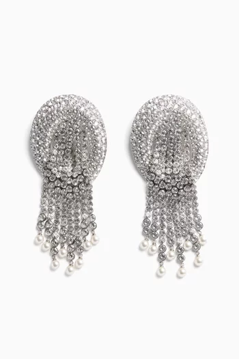 Kabarett Swarovski® Pearl Clip-on Earrings in Metal