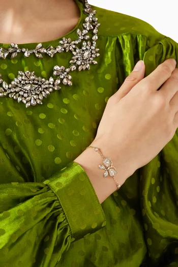 سوار فلاتربي مرصع بكريستال سواروفسكي معدن