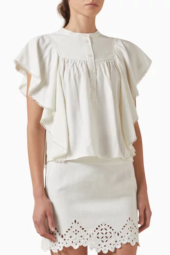 Marlie Top in Linen-blend