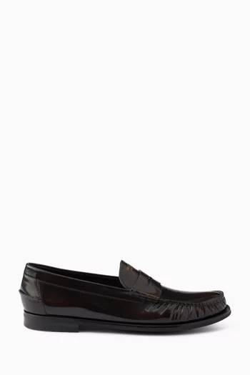 Loafers in Brushed Leather