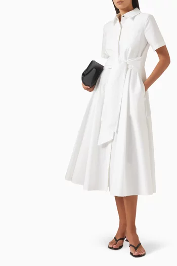 Megan Tie-front Midi Shirt Dress
