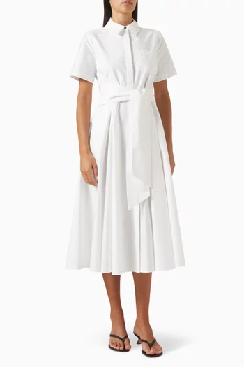 Megan Tie-front Midi Shirt Dress