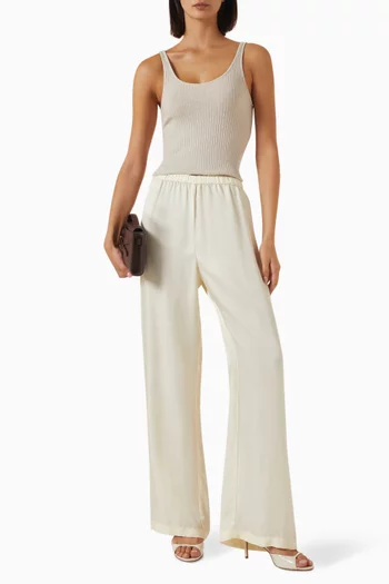 Military Rib Slim Tank Top in Stretch Cotton