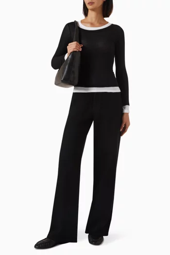 Tissue Jersey Layered Top in Supima Cotton