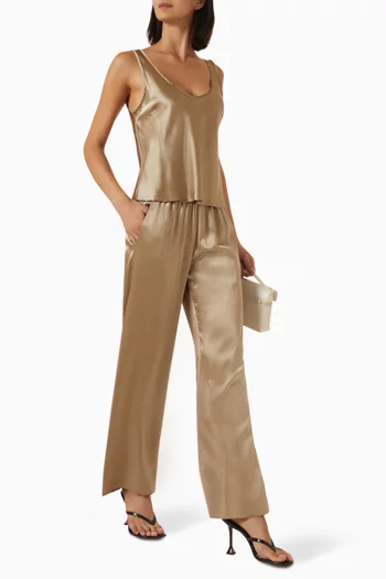Everywhere Pants in Silk Satin
