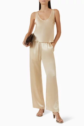 Everywhere Pants in Silk-satin