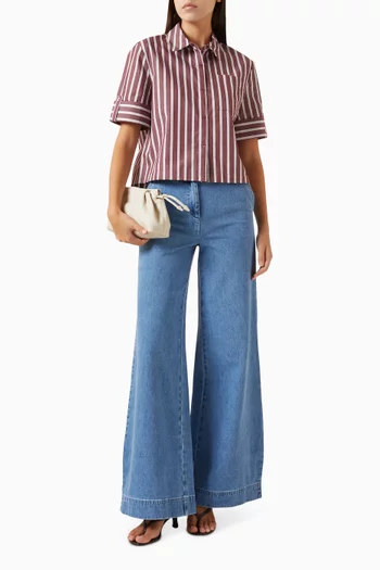 Brooks Crop Shirt in Cotton-poplin