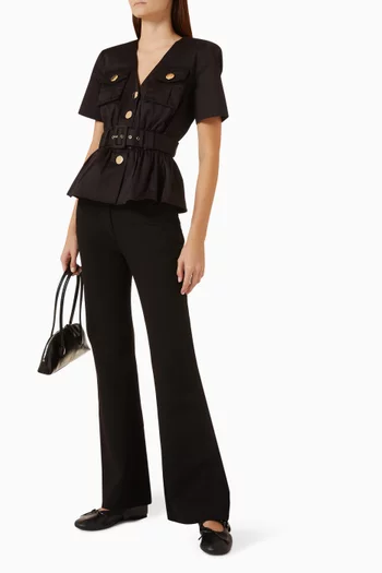 Gaia Flared Ponte Pants