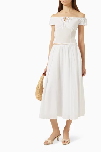 Anabella Off-shoulder Top in Cotton