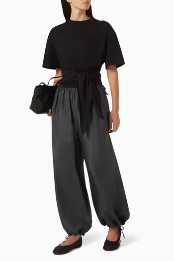Adjustable Balloon Pants in Silk