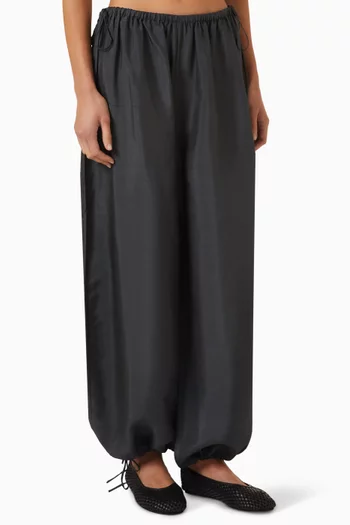 Adjustable Balloon Pants in Silk