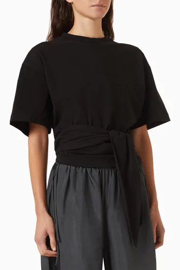 Split Back T-shirt in Cotton Jersey