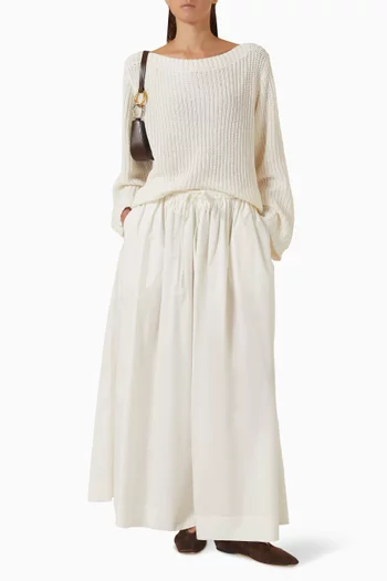Relaxed-fit Bateau Sweater in Cotton Blend