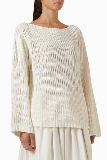 Relaxed-fit Bateau Sweater in Cotton Blend