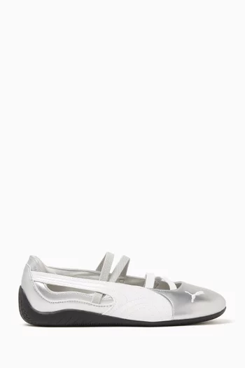 Speedcat Ballerina Sneakers in Metallic Leather