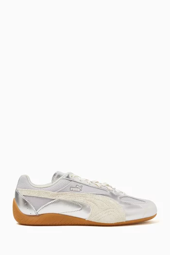 Speedcat Lou Sneakers in Metallic Leather & Mesh