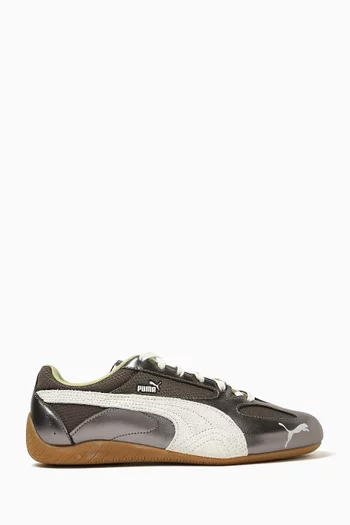 Speedcat Lou Sneakers in Metallic Leather & Mesh
